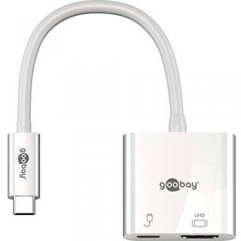 Goobay USB-C Multiport Adapter HDMI 4K 60Hz with Power Delivery, White