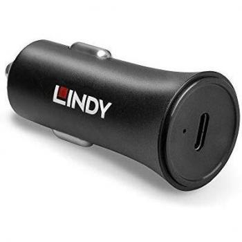 LINDY Cargador USB Tipo C PD para Coche, 27 W