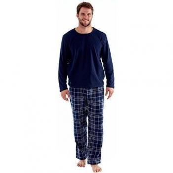 SaneShoppe Conjunto de Pijama de Manga Larga para Hombre Conjunto de Pijama de Invierno para Hombre | Regalo para Hombres | Pijama Algodón| Top de Forro Polar térmico