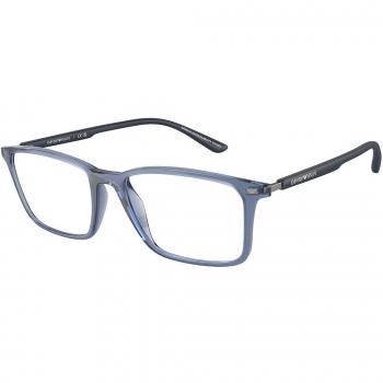 Emporio Armani EA3237F Asian Fit 6108 Men's Eyeglasses Blue Size 56 - Frame Only - Blue Light Block Available