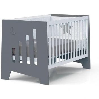 Cuna de colecho 2 en 1 Alondra Omni XL marengo convertible en escritorio 70 x 140 cm