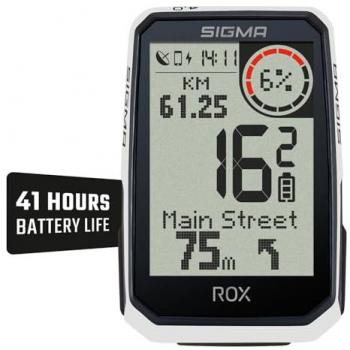 Ciclocomputador Sigma ROX 4.0 Endurance HR con Sensores Blanco