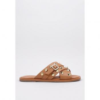 Sandalia Plana mujer Vanda 38 Camel de Sandra Fontán