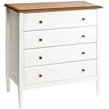 Tocador Solen de 4 Cajones - Organización de Maquillaje, Blanco y Madera