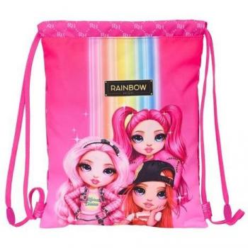 Mochila Saco Plano Junior Rainbow High 26x34x1cm Fucsia