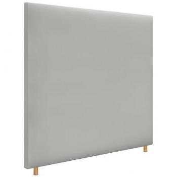 Cabecero Tapizado de Polipiel Liso hasta el Suelo 160x120cm en Gris Claro