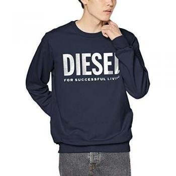 Diesel 00SWFH 0BAWT-81E - Sudadera sin capucha para hombre, color azul turquesa L