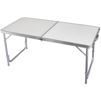 Élémenterre Bazus Silver 4-Seater Folding Table - 120x160x55/70 cm