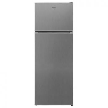 INFINITON FG-225A - Frigorífico dos puertas, Inox, 213 Litros, Cíclico con Tecnología Defrost, Luz LED interior, Clase A+/F