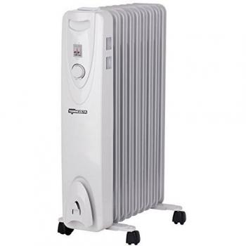 Radiador de Aceite Termozeta TZR21, 9 Elementos, Potencia 2000W, Termostato Regulable, Estructura Metálica con Ruedas