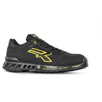 Zapatos de seguridad U-Power Frank S1P SRC ESD, color negro/amarillo, talla 42 (EU)