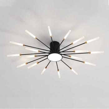 LEDBOX Lámpara Fireworks Led 18W+4W Ø80cm CCT Antracita + Mando 3000-4000-6000K