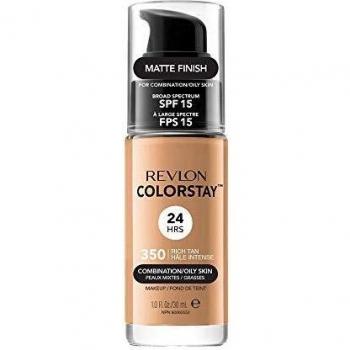 2 x Revlon Colorstay Pump 24HR Make Up SPF15 Comb/Oily Skin 30ml - Rich Tan