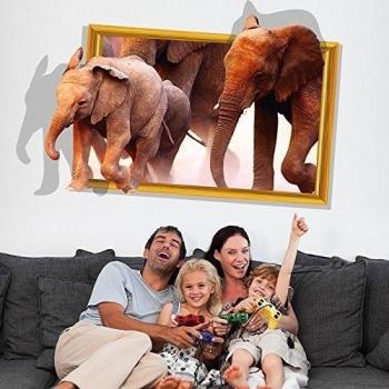 Puede ser un trasfondo de quitar el elefante y un pequeño salón y dormitorio, en una pared, 60*90cm