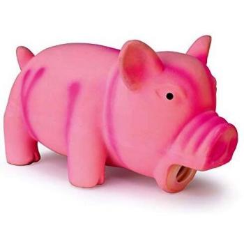 Arquivet Cerdo de Goma Rosa con Sonido 15 cm - Juguete de látex para Perros - Accesorios para morder Perros - Juguetes para Mascotas con Sonido - Perros pequeños, Grandes y medianos