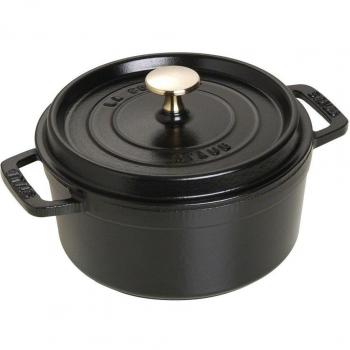 Staub - Cocotte redonda de hierro colado esmaltado, ideal para estofar, guisar y cocinar. ¡Disponible en varios tamaños y colores!