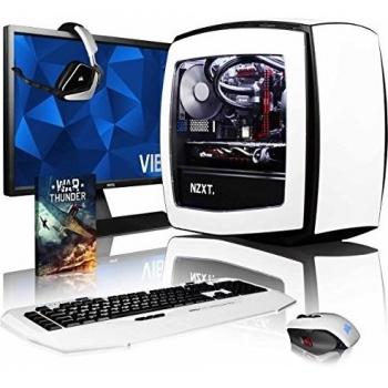 VIBOX Atom GL760-355 Paquet Gaming PC - 4,2GHz Intel i7 Quad Core CPU, Geforce GTX 1060, Extremo, Ordenador de sobremesa Gaming con enfriador por agua paquete con juegos 2, con monitor