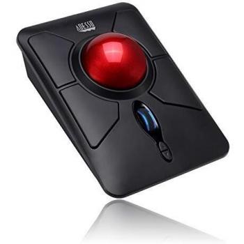 Adesso 2.4Ghz Wireless Programmable Ambidextrous Ergonomic Trackball Mouse, with, Black, iMouse T50