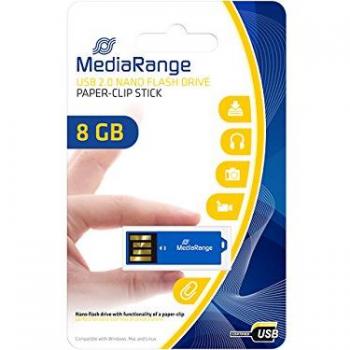 USB Nano 8 GB MediaRange MR975 - Unidad flash USB 8 GB tipo A 2.0 Azul