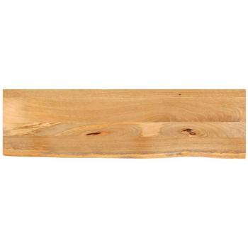 Tablero de mesa borde natural madera maciza mango 110x30x2,5 cm Marrón