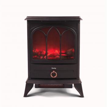 Kenley Chimenea Electrica - Efecto Estufa de Leña Ardiendo - Calefactor con Termostato - 1000W/2000W
