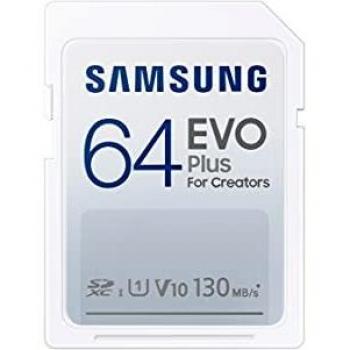 Tarjeta de Memoria Samsung EVO Plus 64GB SDXC UHS-I MB-SC64K/EU