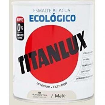 Esmalte al agua ecologico mate 250 ml blanco piedra