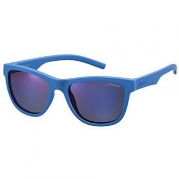 Polaroid Kids' PLD 8018/S JY ZDI Sunglasses, Bluette/Greyblmirror Pz, 47