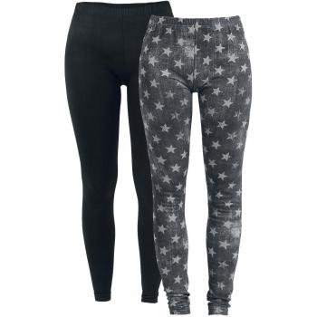 R.E.D. by EMP Built For Double Comfort Mujer Leggins Gris/Negro S 95% algodón, 5% elastán Pitillo