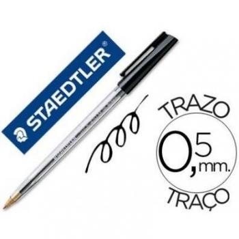 Staedtler - Boligrafo stick negro con capuchon