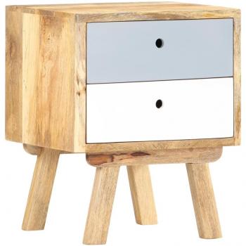 Solid Mango Wood Bedside Cabinet 40x35x50 cm