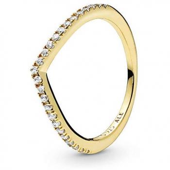 Anillo Deseo Clásico Resplandeciente Pandora con Recubrimiento en Oro de 14K y Zirconia Cúbica