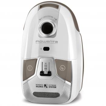 Rowenta Silence Force Compact RO6327 - Aspirador de Alta Filtración AAAA, Cepillo Parquet Ajustable, Tubo Telescópico y Bajo Ruido 68 dB