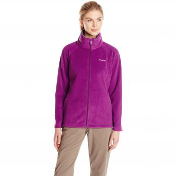 Columbia Sportswear Women's Dotswarm II Fleece Full Zip Jacket, Plum, Large
