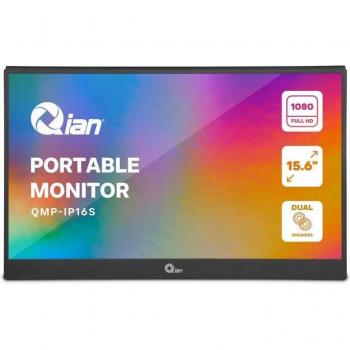 Monitor Portátil Qian 15.6 FHD IPS 1080p con Altavoces Duales y Soporte para Ordenador/PC/Mac/Consolas