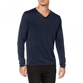 Jack & Jones JPRRETURN Knit U-Neck Suter Pulver, Azul