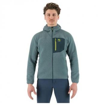 Karpos Men's Moiazza Retro Full Zip Fleece Hoodie Jacket - Green, Size L