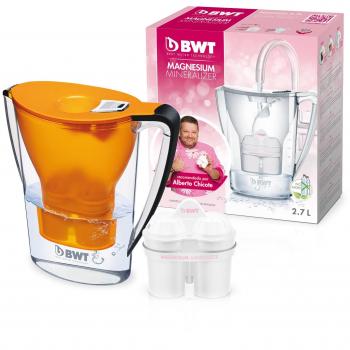 BWT Penguin Electronica - Jarra de agua filtrante con magnesio + filtro, color naranja, capacidad 2,7 L