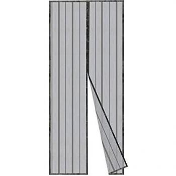 Sekey Cortina Magnética de Puerta a Prueba de Mosquito para Puertas de Madera, Puertas de Hierro, Puertas Metálicas, Puertas del Balcón, Puertas de RV, Cierre Magnético Automático, 80x200 cm, Gris