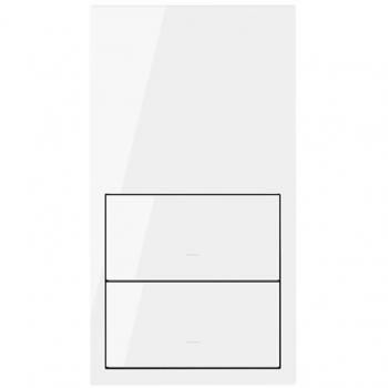 Kit frontal vertical Simon 100 con 2 elementos 2 teclas blanco brillo SIMON 10020213-130