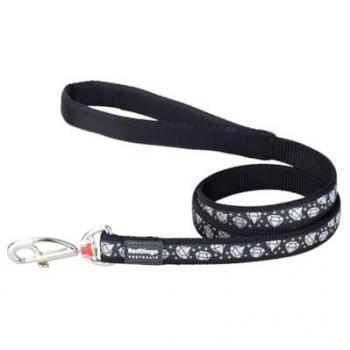 Correa para Perro Red Dingo Style Diamond Negra 2 x 120 cm
