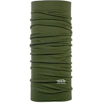 Bufanda Multifuncional de Lana Merino Unisex Color Oliva Talla Única