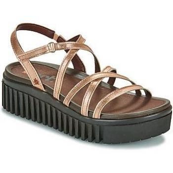 Sandalias de piel Art 1576F rosa con cuña Brighton