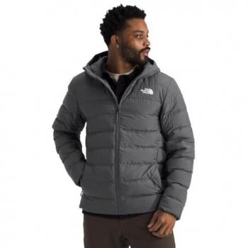 Chaqueta con capucha The North Face Aconcagua 3 para hombre en color gris pizarra, talla S, tipo outdoor, confeccionada con plumón