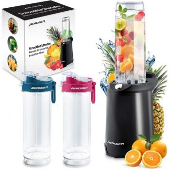 Batidora de batidos 350W BD-752 Berdsen negra con 2 botellas incluidas