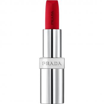 Prada Monochrome Hypermatte Soft Matte Rouge Refillable Lipstick 3.8g - R127 Carminio, Color de labios duradero y ligero