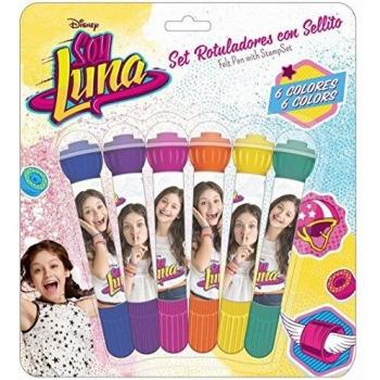 Soy Luna - Set 6 rotuladores con sellito