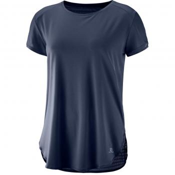 Salomon Comet Breeze tee T-Shirt, Mujer, Graphite, S