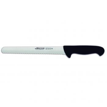 Cuchillo de pastelero Arcos Serie 2900 - Hoja Serrada de Acero Inoxidable NITRUM - Mango en Polipropileno - Color Negro