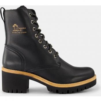 Panama Jack - Botines Padma de mujer en piel Waterproof con forro interior de pelo y tacón bloque